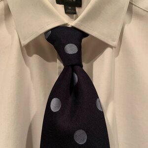 Banana Republic navy polka dot silk tie